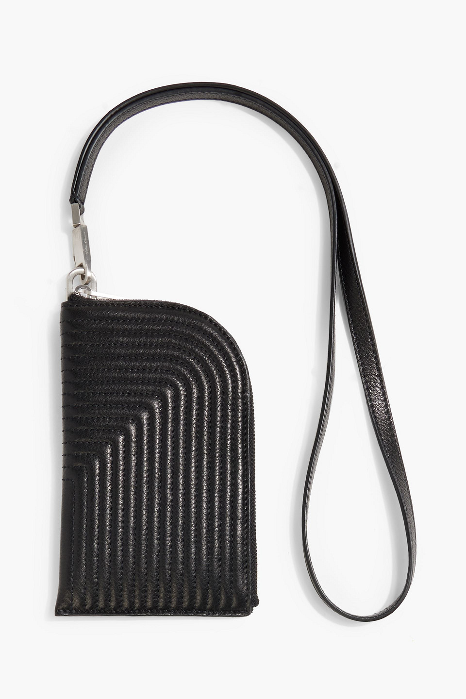 Rick Owens Quilted Leather Wallet In Black