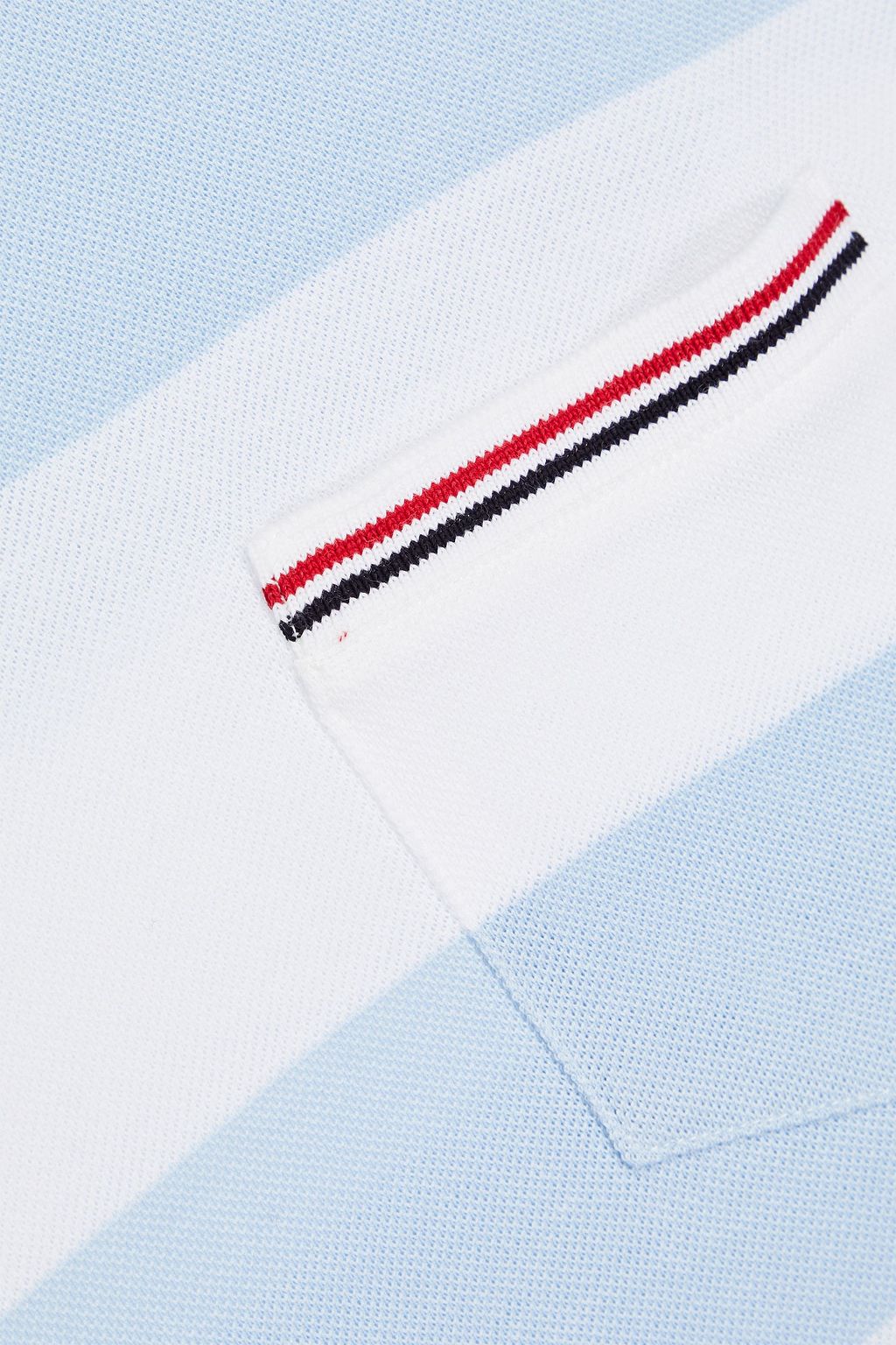 THOM BROWNE Striped cotton-piqué T-shirt
