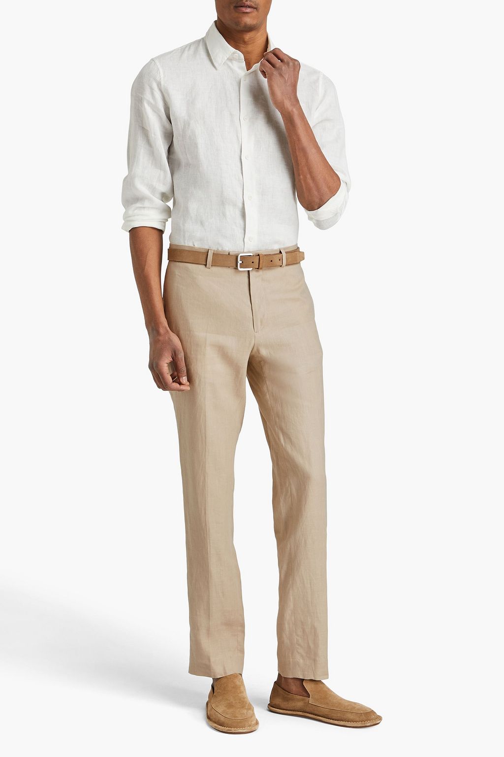 SANDRO Slim-fit linen pants