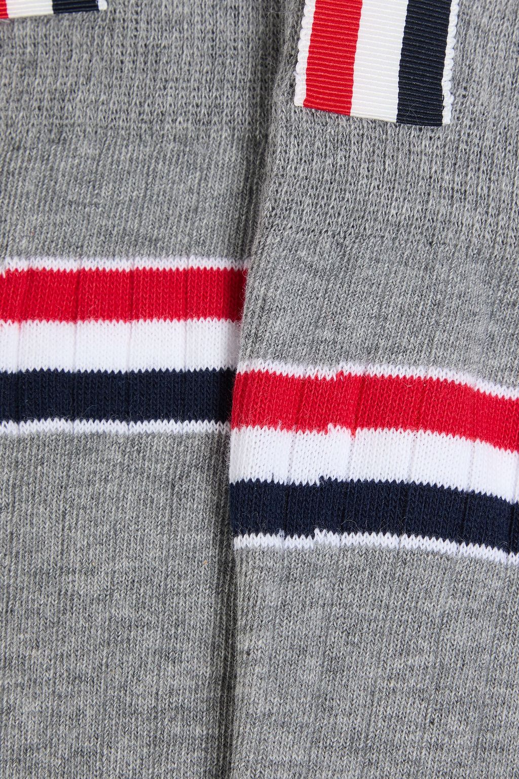 THOM BROWNE Striped ribbed cotton-blend socks