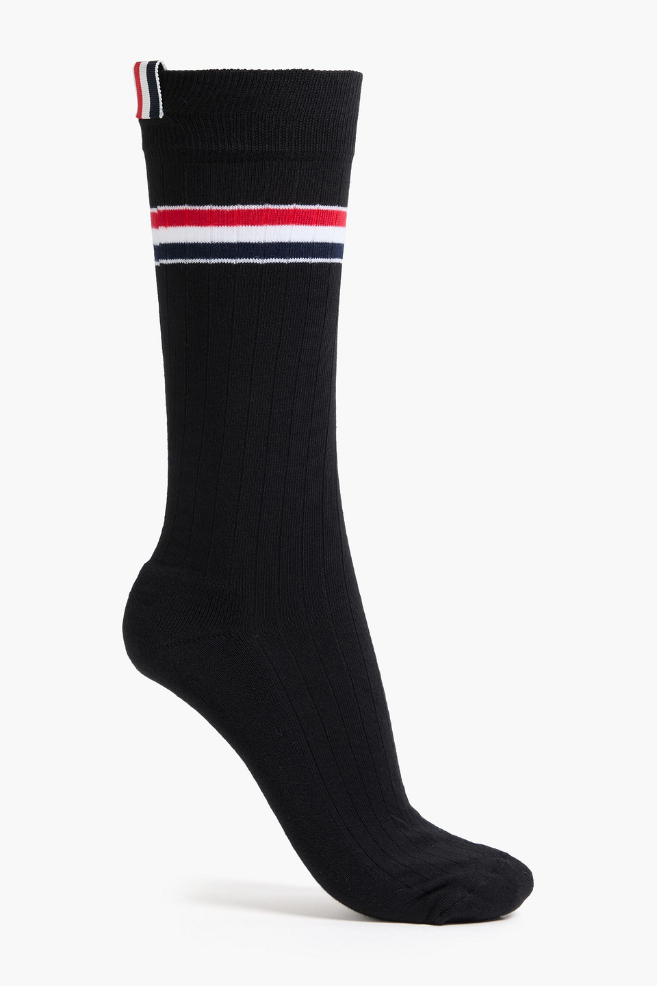 Thom Browne Ribbed Striped Cotton-blend Socks