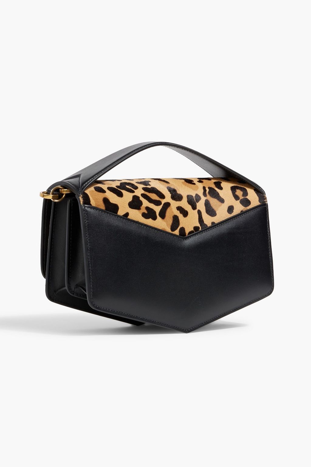 ALAÏA Le Papa leopard-print calf hair and leather shoulder bag