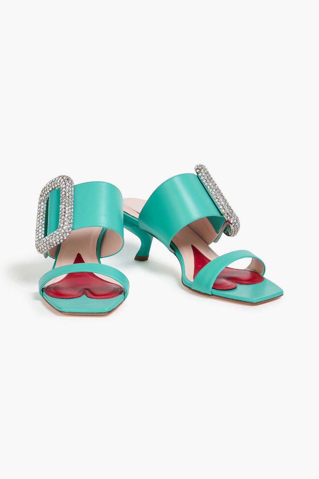 ROGER VIVIER صندل مصنوع من الجلد ومزين بإبزيم