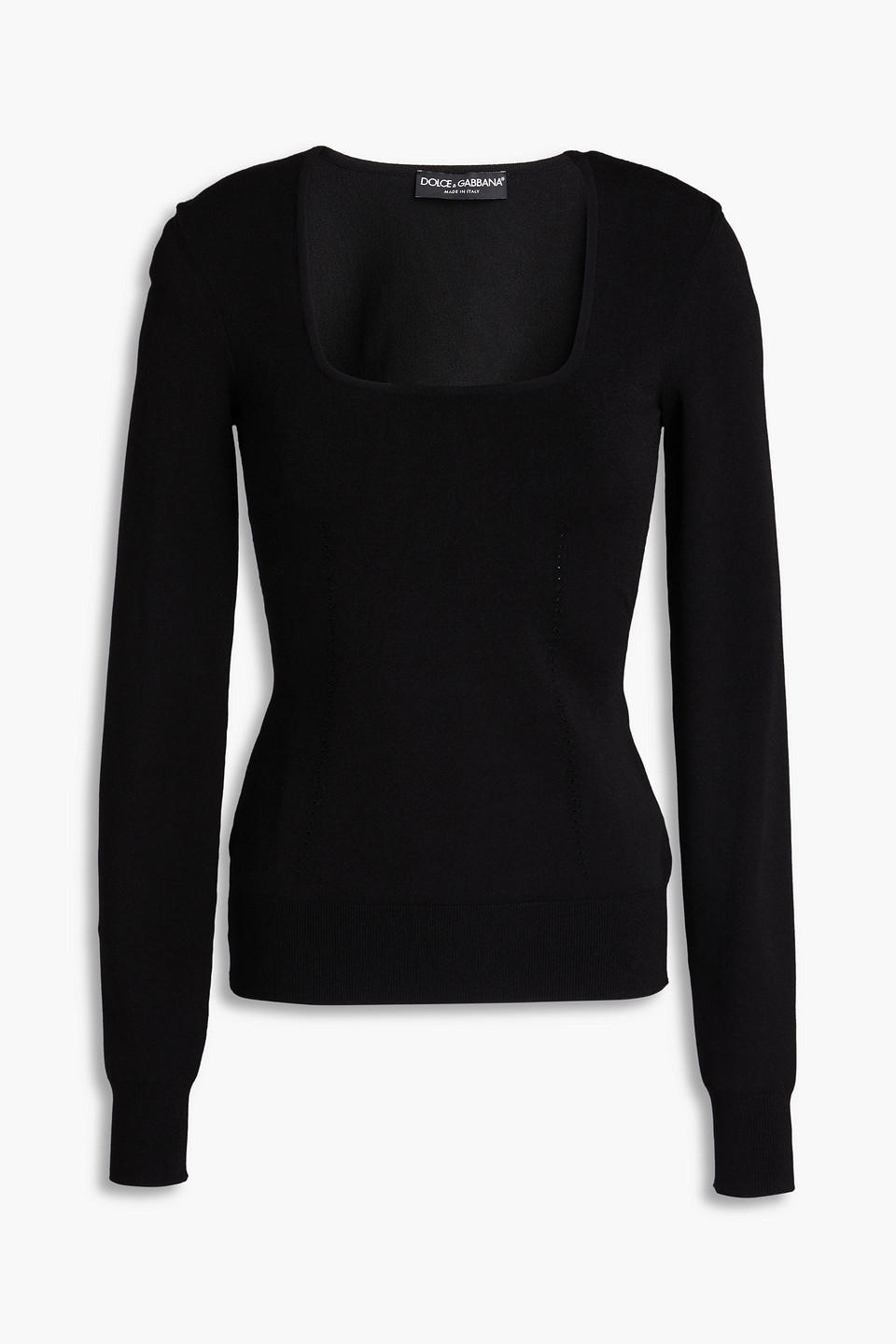 dolce&gabbana - stretch-knit top - black - it 44