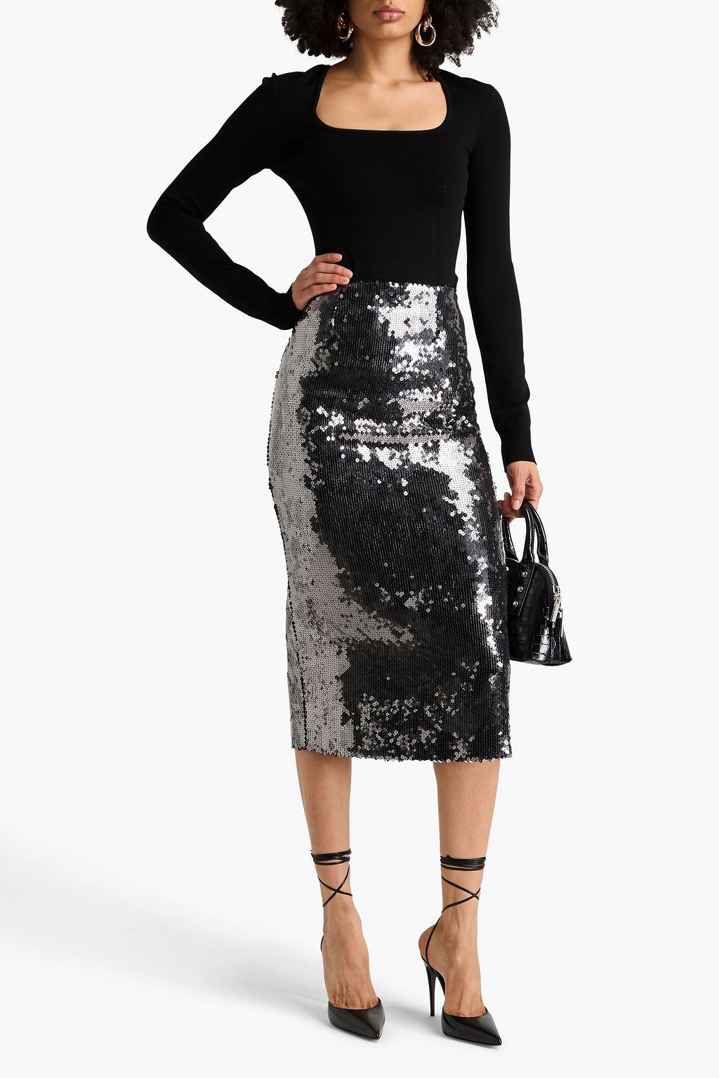 DOLCE&GABBANA بلوزة بحبكة من نسيج مطاط
