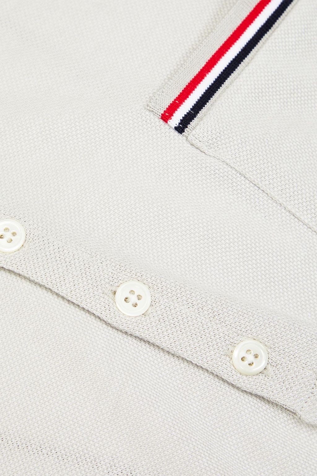 THOM BROWNE Cotton-piqué polo shirt
