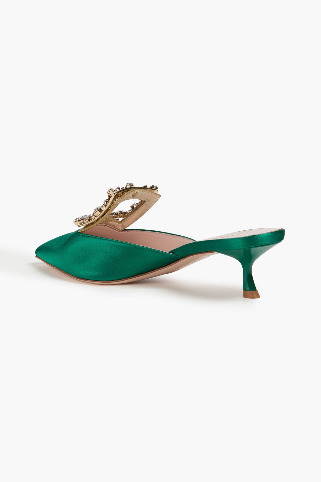 ROGER VIVIER حذاء ميول من الساتان مزين بالكريستال
