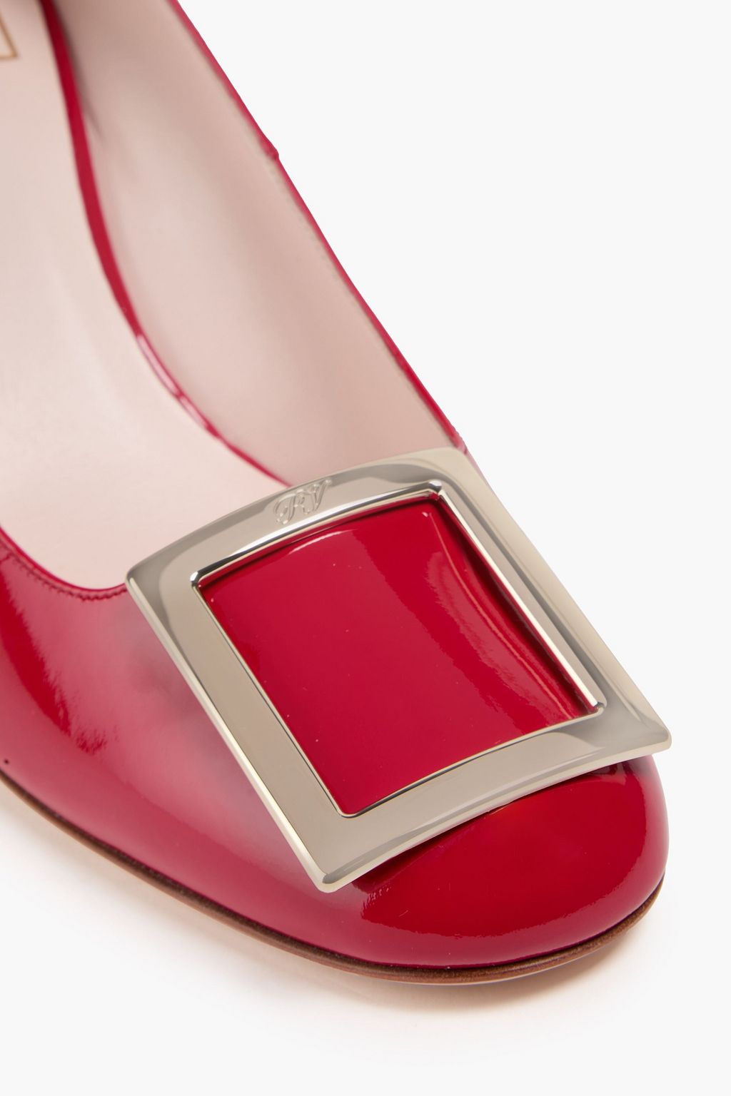 ROGER VIVIER حذاء بامب مصنوع من الجلد اللامع بتصميم مزركش