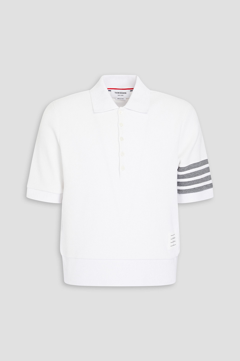 Thom Browne Striped Cotton-piqué Polo Shirt