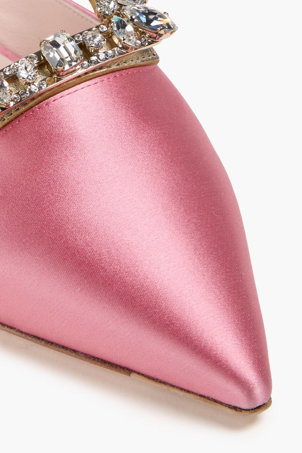 ROGER VIVIER حذاء ميول من الساتان مزين بالكريستال