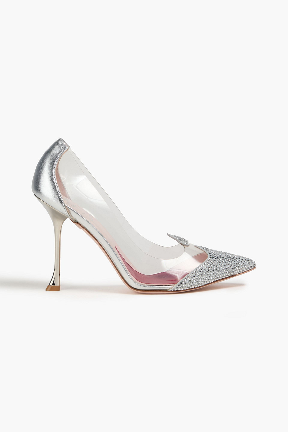 I Love Vivier embellished PVC and metallic leather pumps