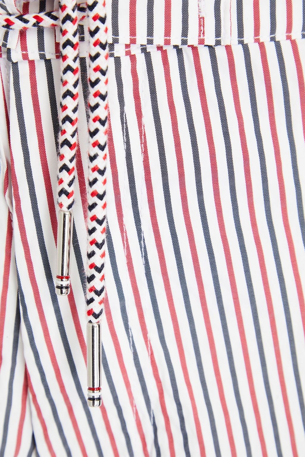 THOM BROWNE Striped seersucker swim shorts