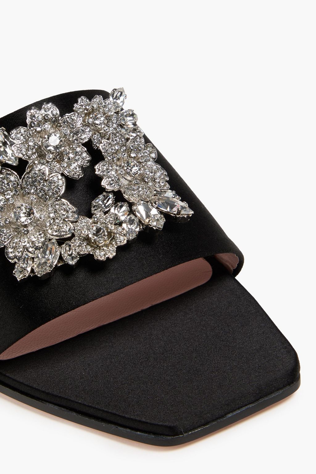 ROGER VIVIER حذاء ميول من الساتان مزين بالكريستال