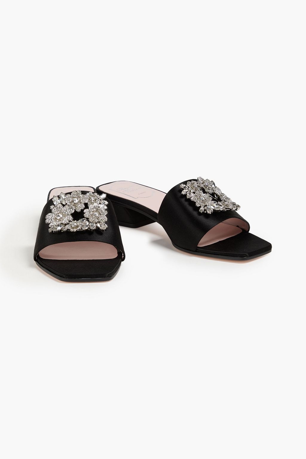 ROGER VIVIER حذاء ميول من الساتان مزين بالكريستال