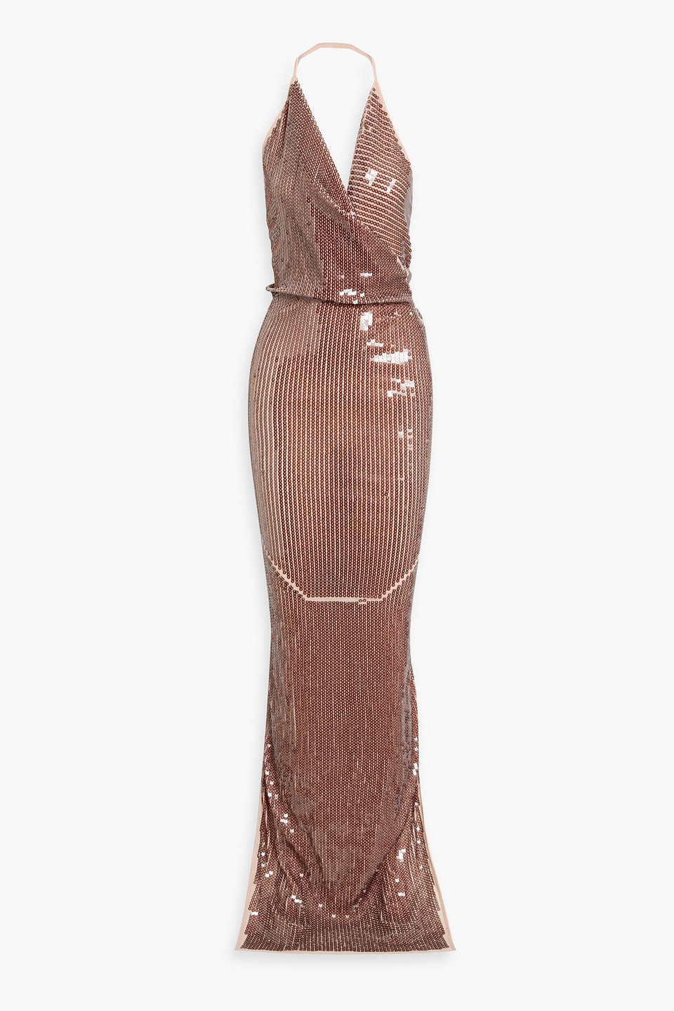Rick Owens Rose Gown In Rose Gold