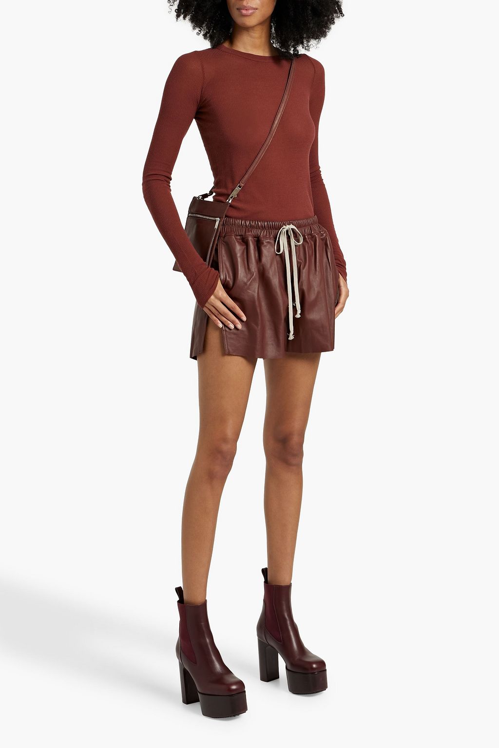 RICK OWENS Ribbed jersey top