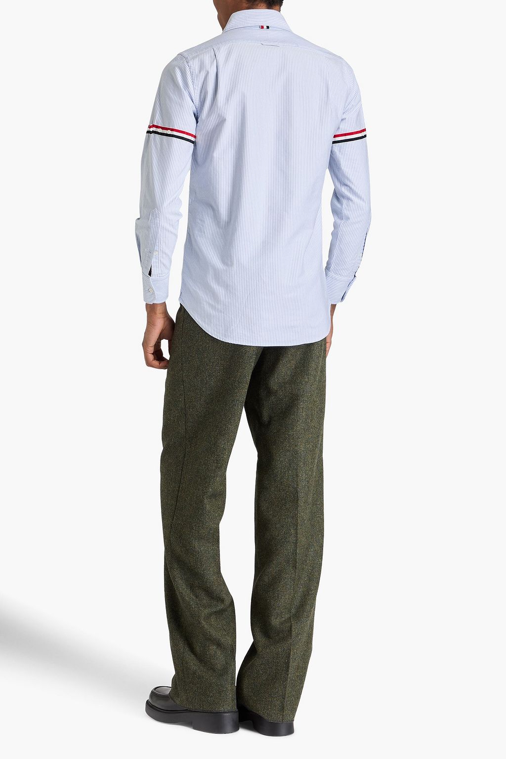 THOM BROWNE Gestreiftes Hemd aus Baumwoll-Oxford