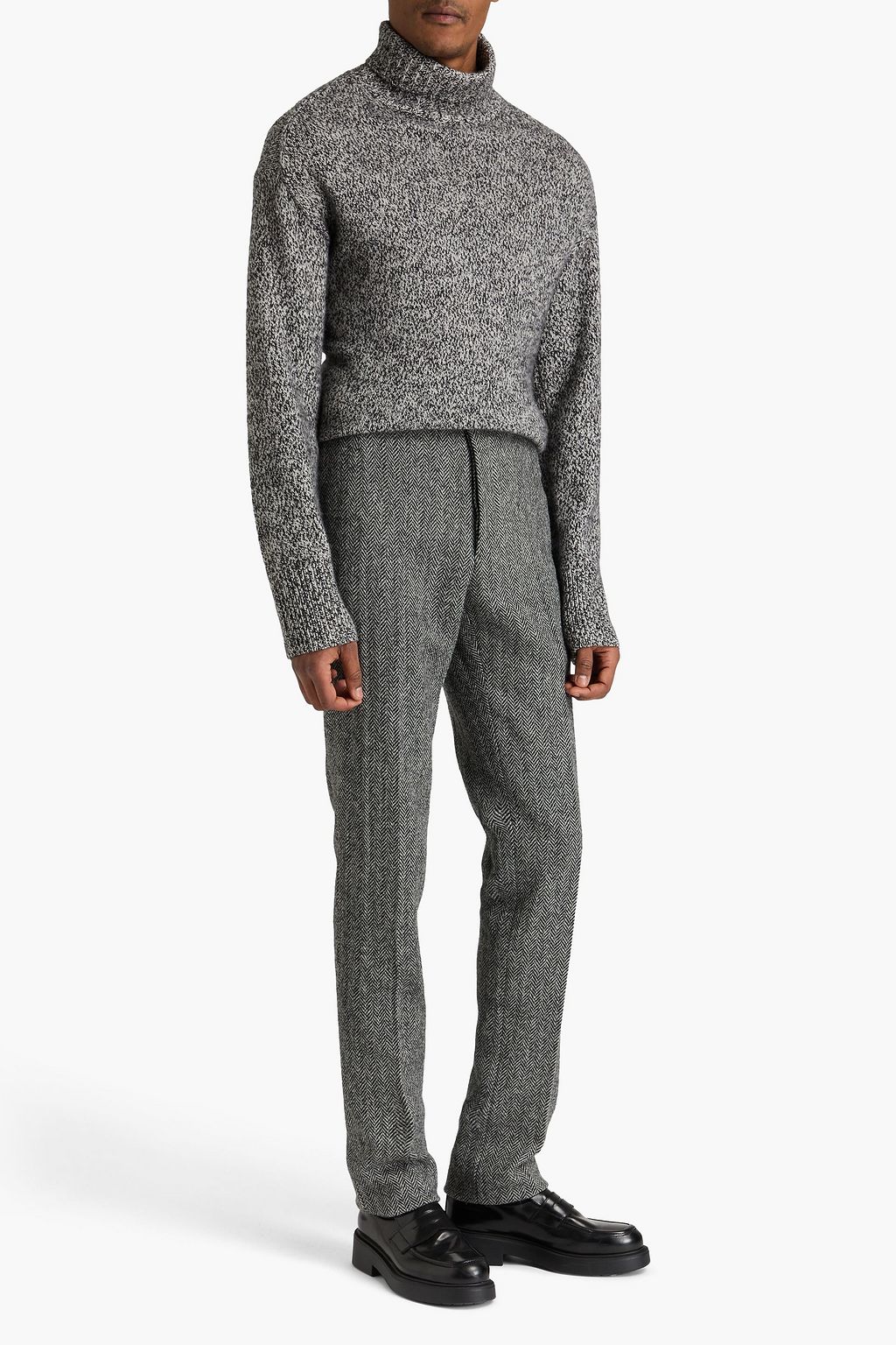 THOM BROWNE Herringbone wool pants