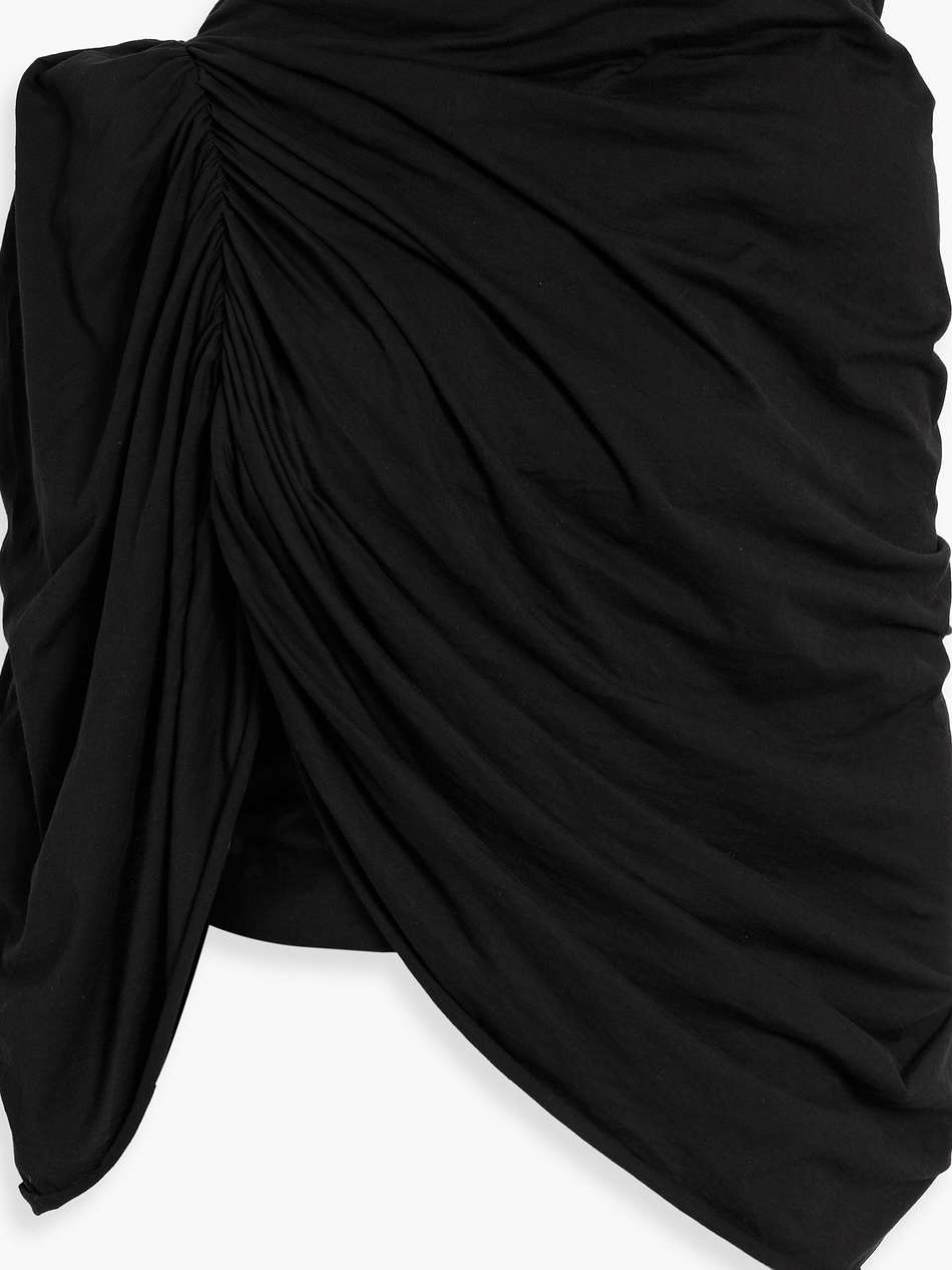 nun draped cotton-jersey top