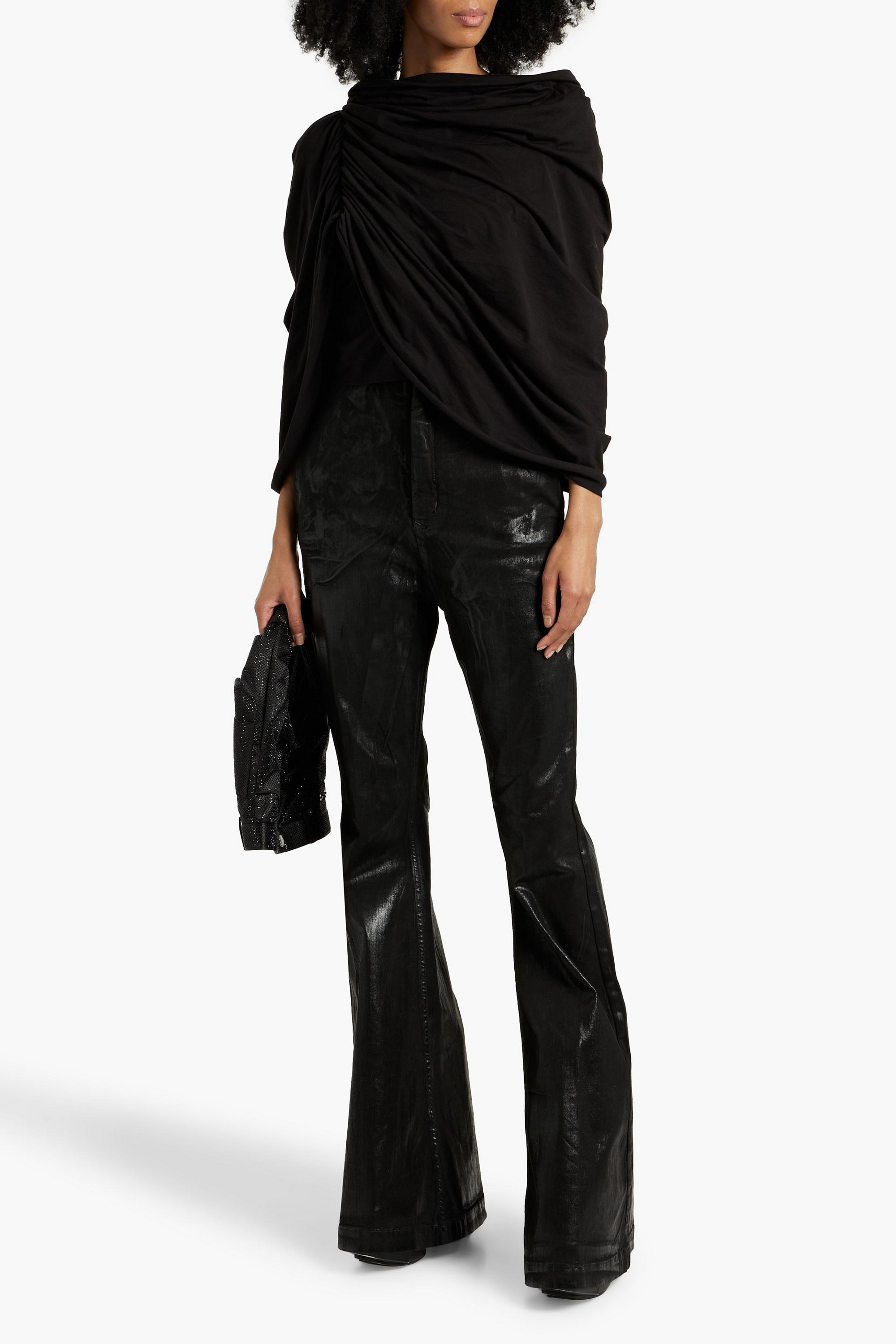 Rick Owens Nun draped cotton-jersey top