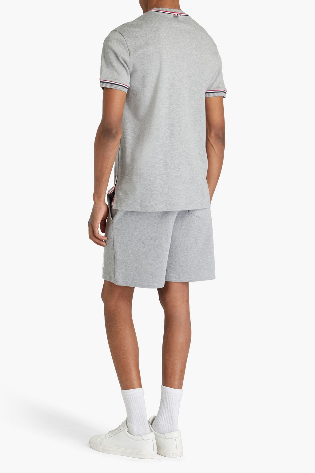 THOM BROWNE Striped cotton-jersey T-shirt
