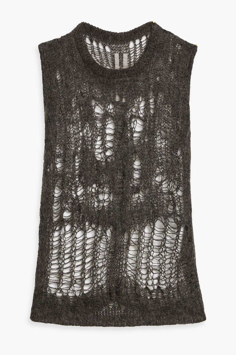 Rick Owens Spider Tanktop Aus Lochstrick In Dunkelgrau