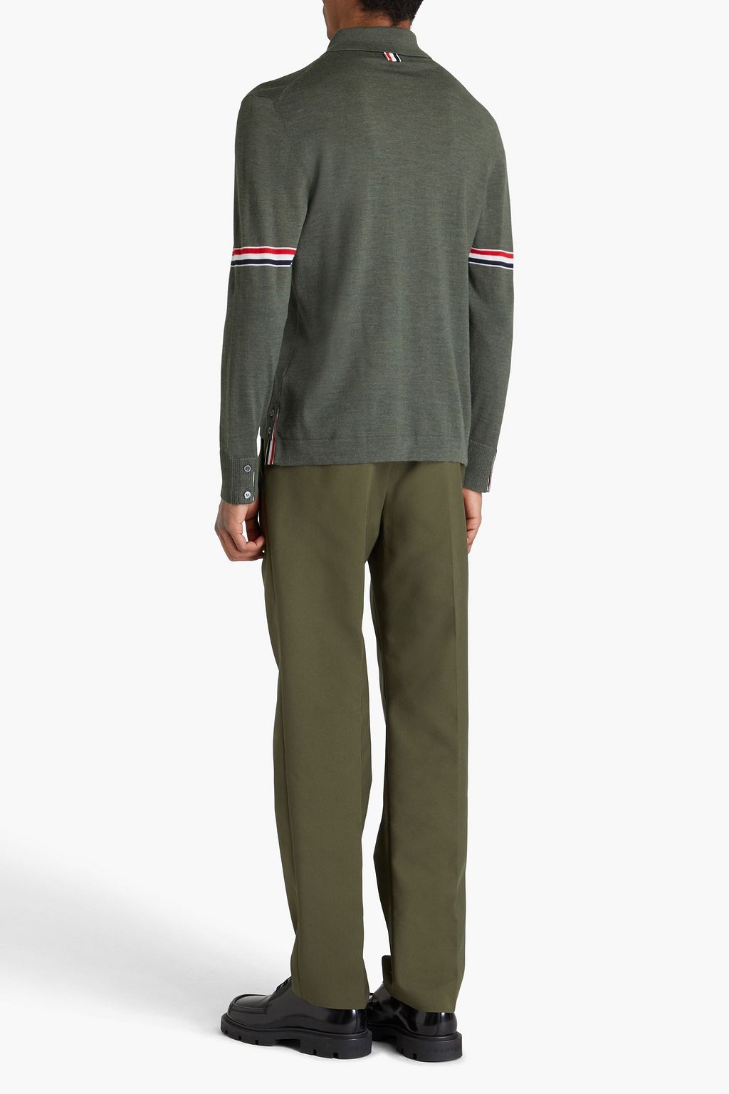 THOM BROWNE Striped wool shirt