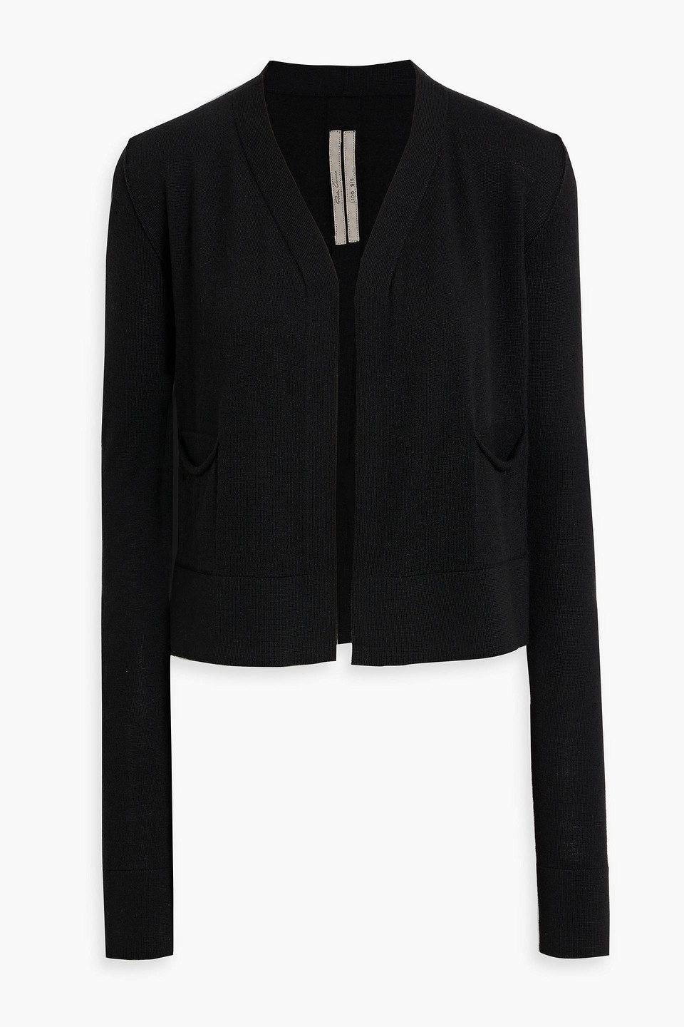 Rick Owens Open-front Wool Cardigan In Black