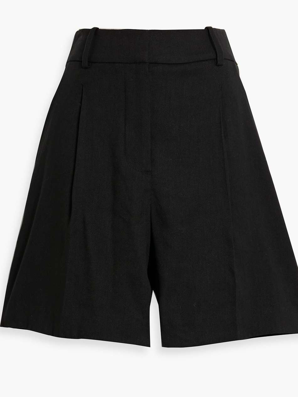 noemi linen-blend twill shorts