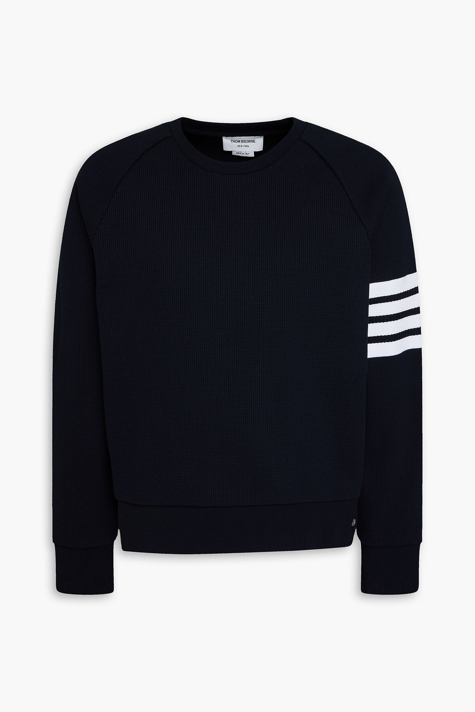 Thom Browne 4-bar Cotton Sweater In Midnight Blue