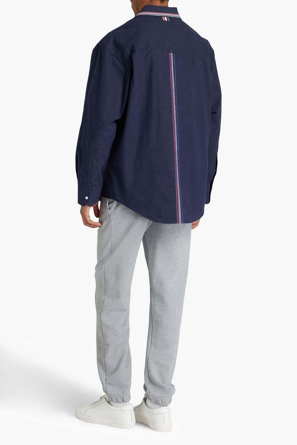 THOM BROWNE قميص من قطن الفلانيل