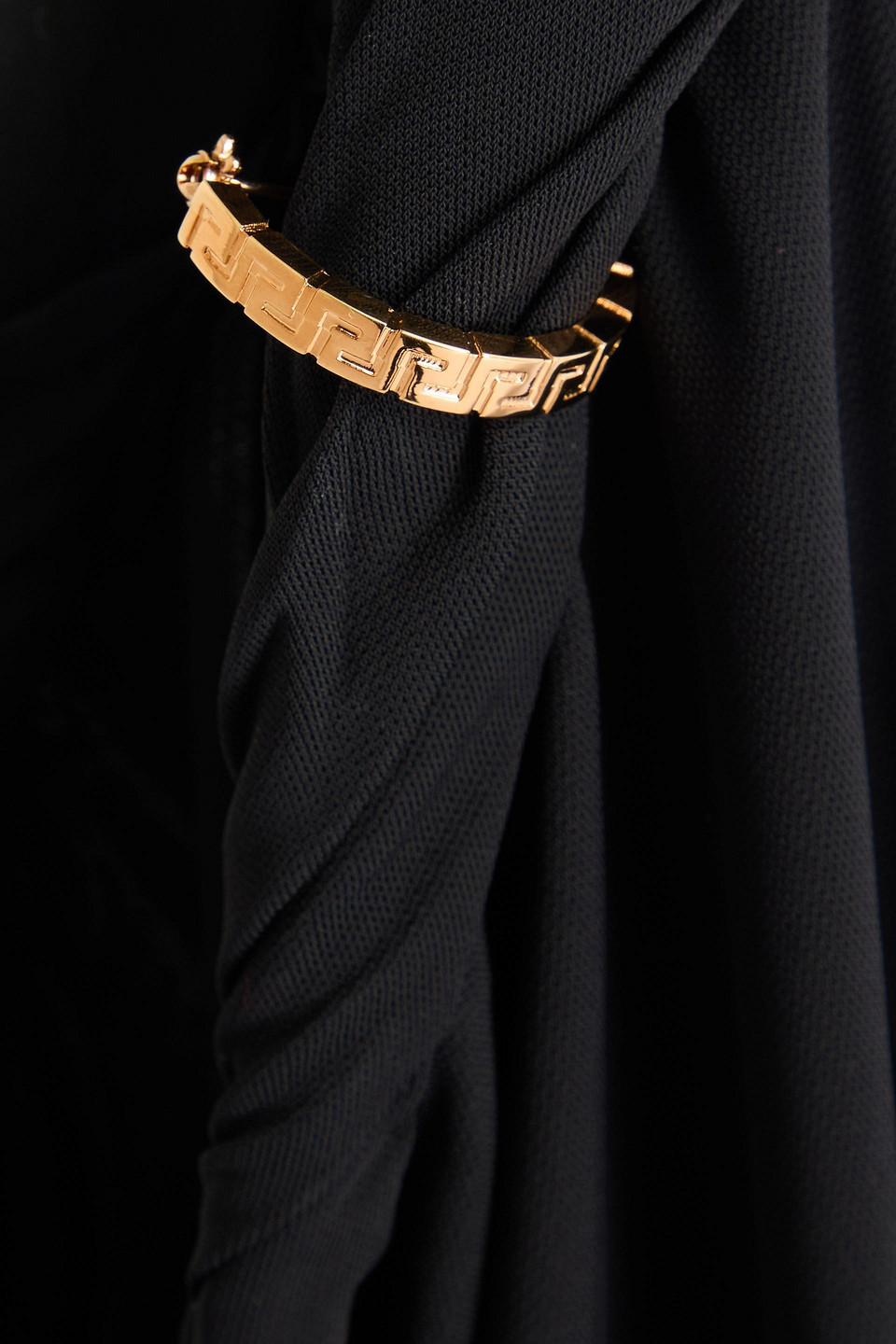 VERSACE DRAPED JERSEY SKIRT