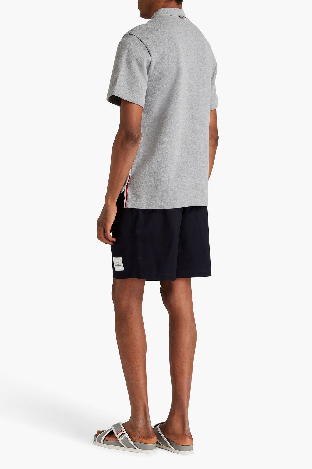THOM BROWNE Cotton-jersey polo shirt