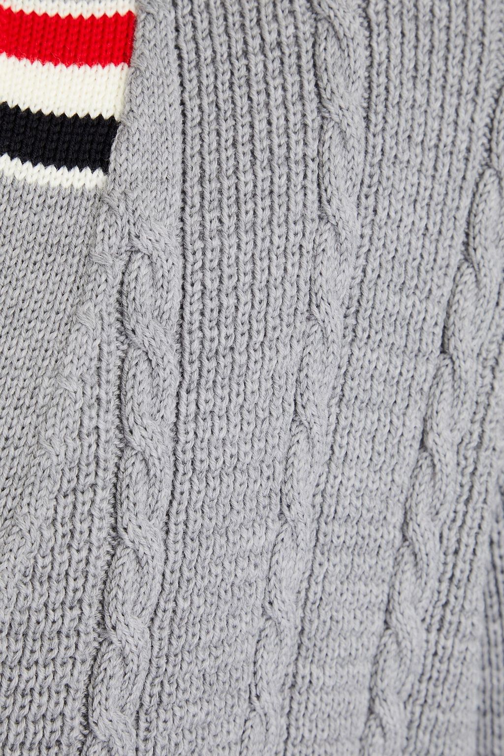 THOM BROWNE Cable-knit wool cardigan
