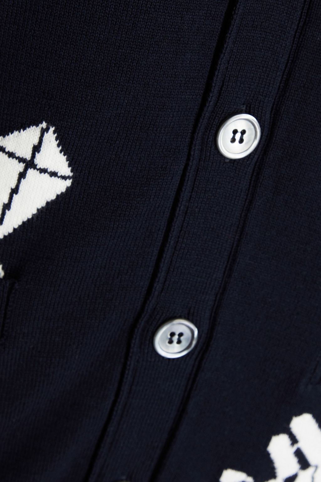 THOM BROWNE Intarsia merino wool and cotton-blend cardigan