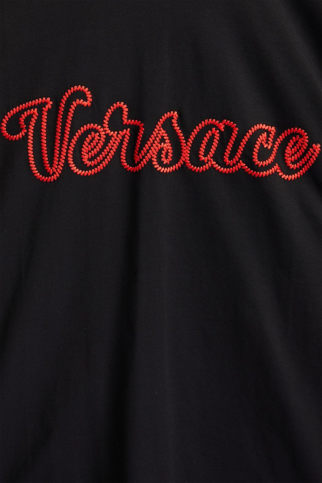 VERSACE T-Shirt aus Baumwoll-Jersey mit Stickereien