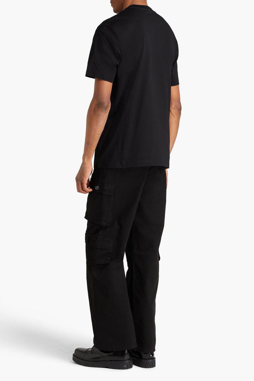 VERSACE T-Shirt aus Baumwoll-Jersey mit Stickereien