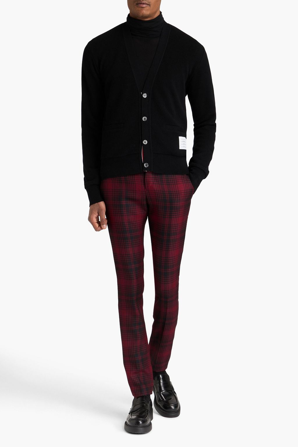 THOM BROWNE Cashmere-piqué cardigan