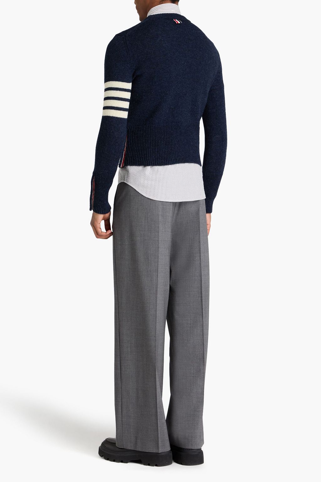 THOM BROWNE Striped wool sweater
