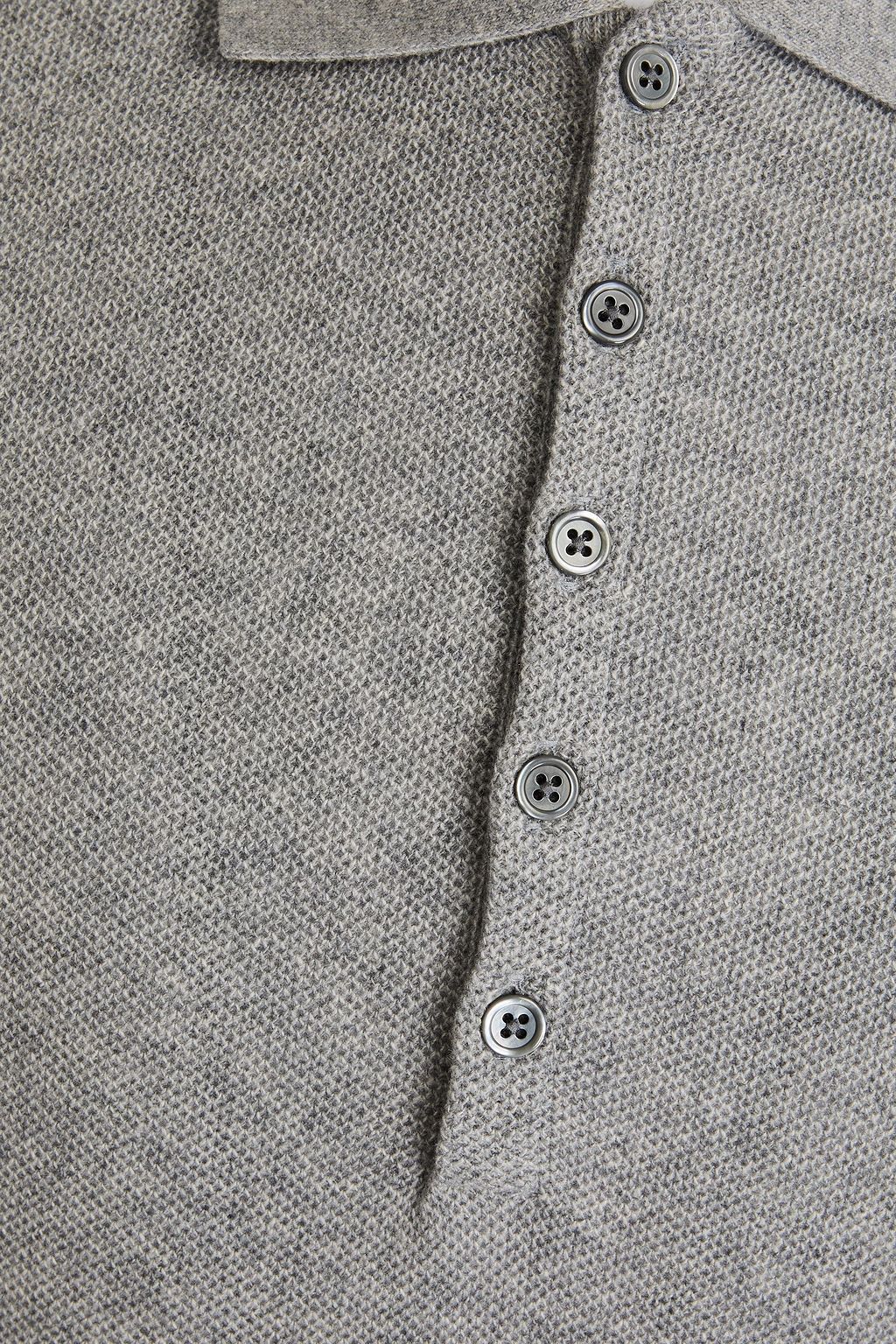 THOM BROWNE Cashmere-piqué polo shirt