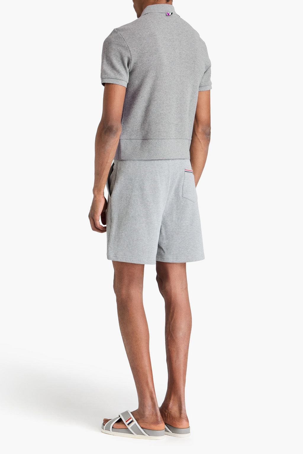 THOM BROWNE Cashmere-piqué polo shirt