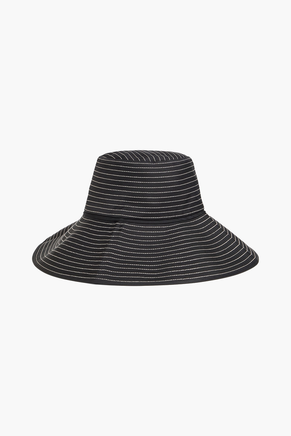 Totême Striped silk-twill sunhat