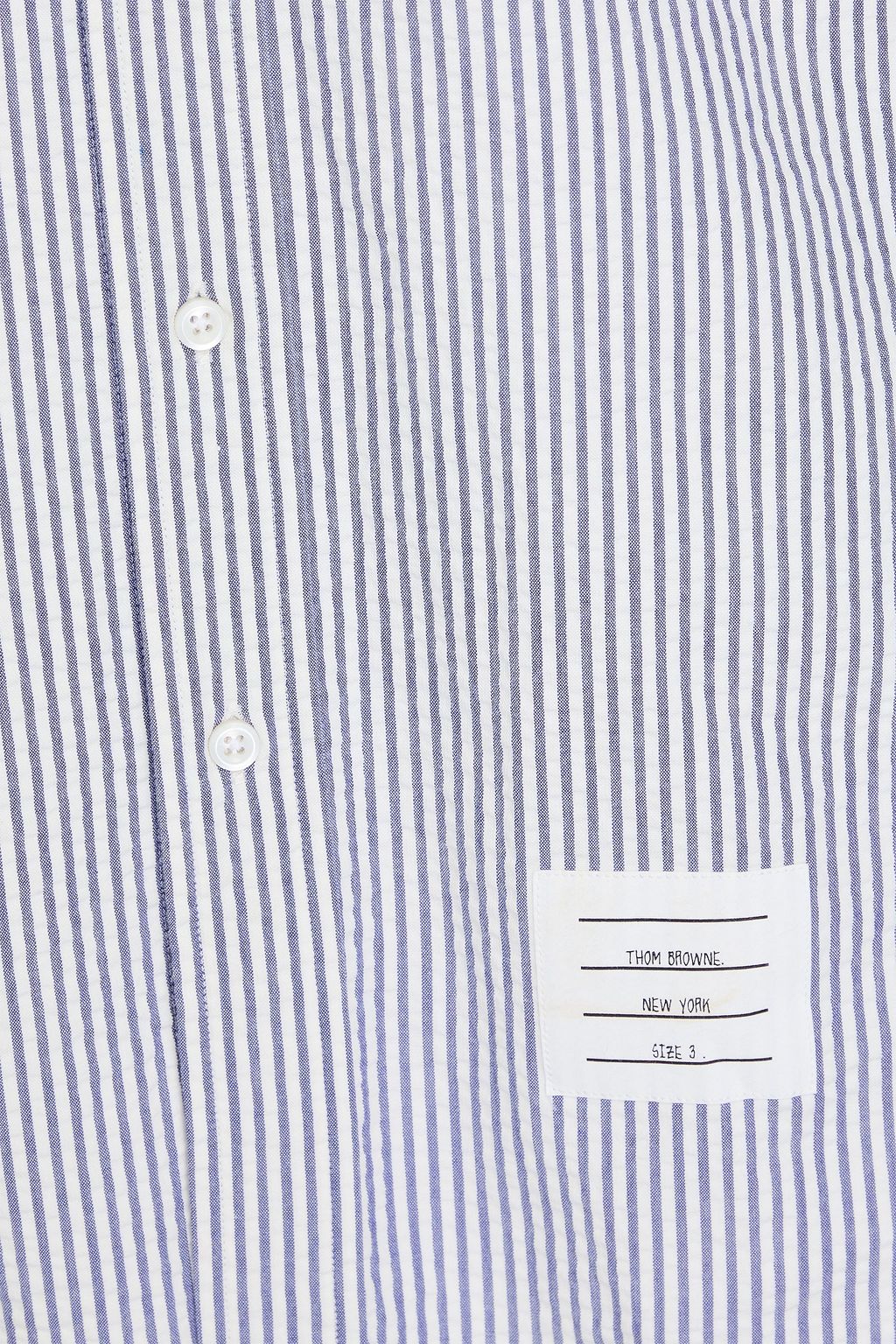 THOM BROWNE Gestreiftes Hemd aus Baumwoll-Seersucker