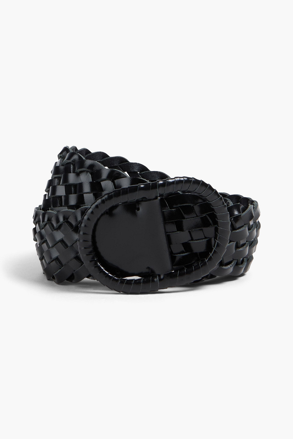 Totême - Braided leather belt - Black - ONESIZE