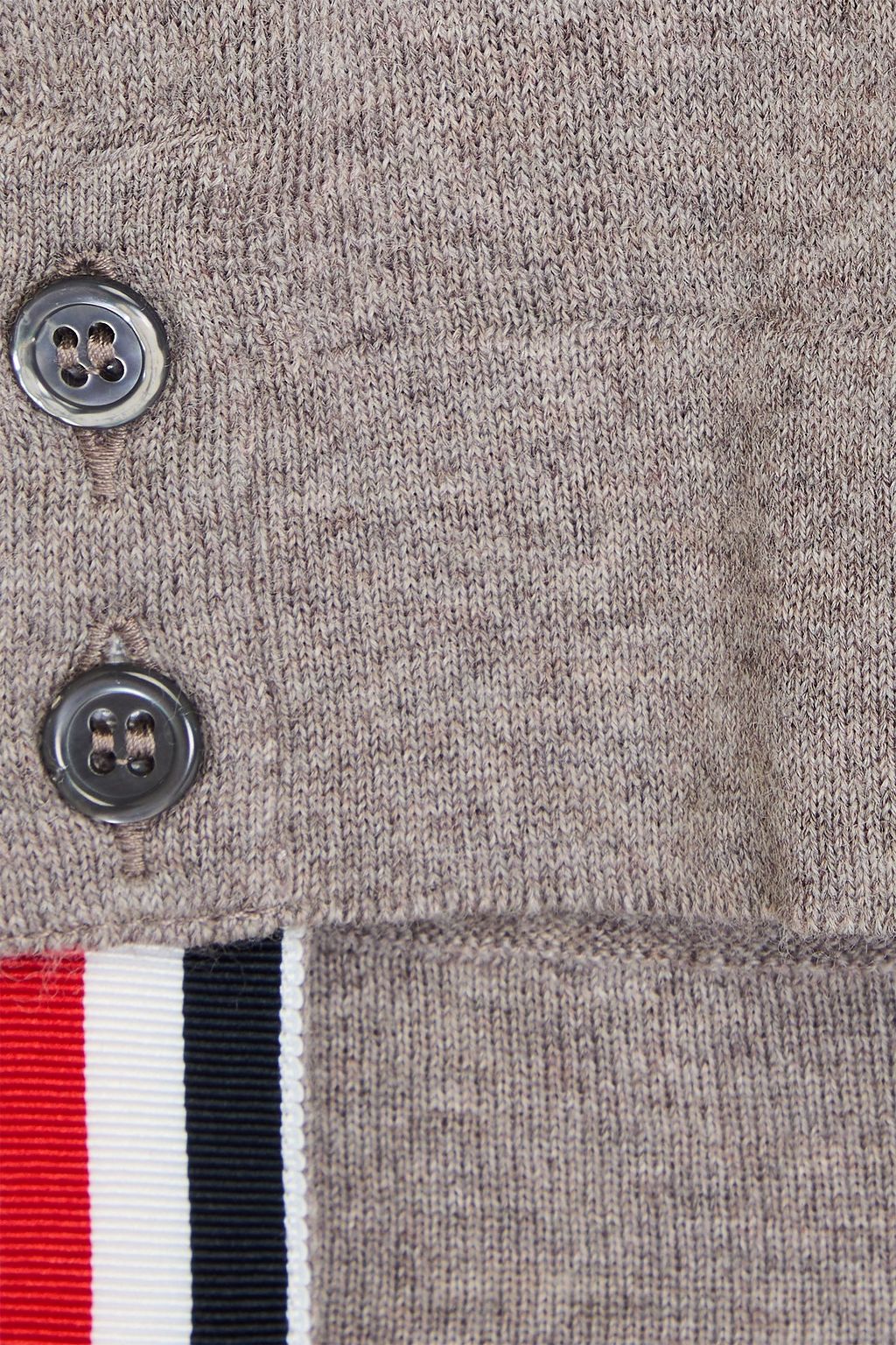 THOM BROWNE قميص ميلانج من الصوف