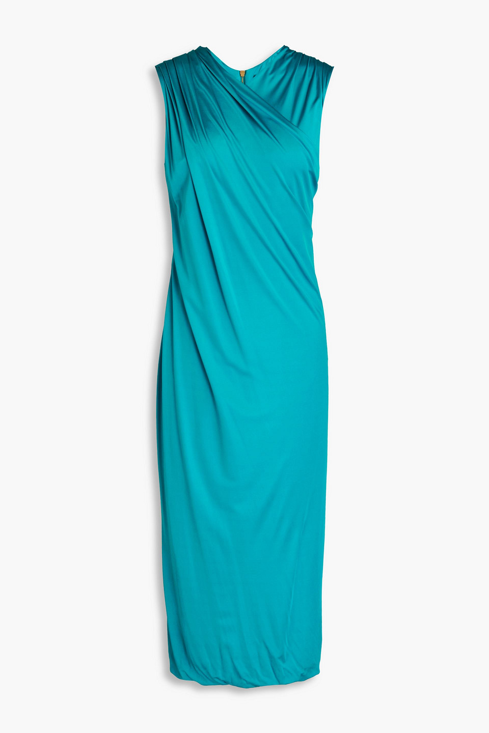 Versace - Draped jersey midi dress - Blue - IT 46