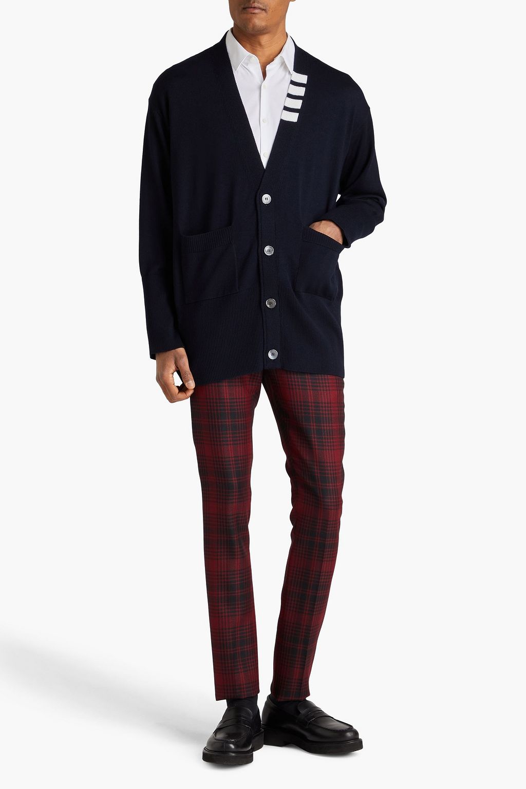 THOM BROWNE Merino wool cardigan