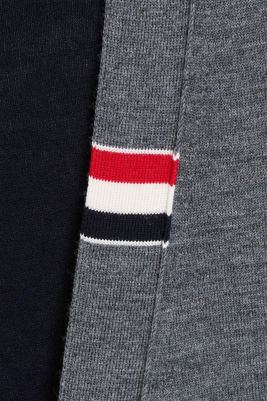 THOM BROWNE كارديغان من مزيج الصوف بأقسام متباينة الألوان