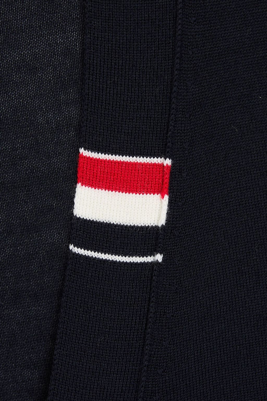 THOM BROWNE Striped wool-blend cardigan