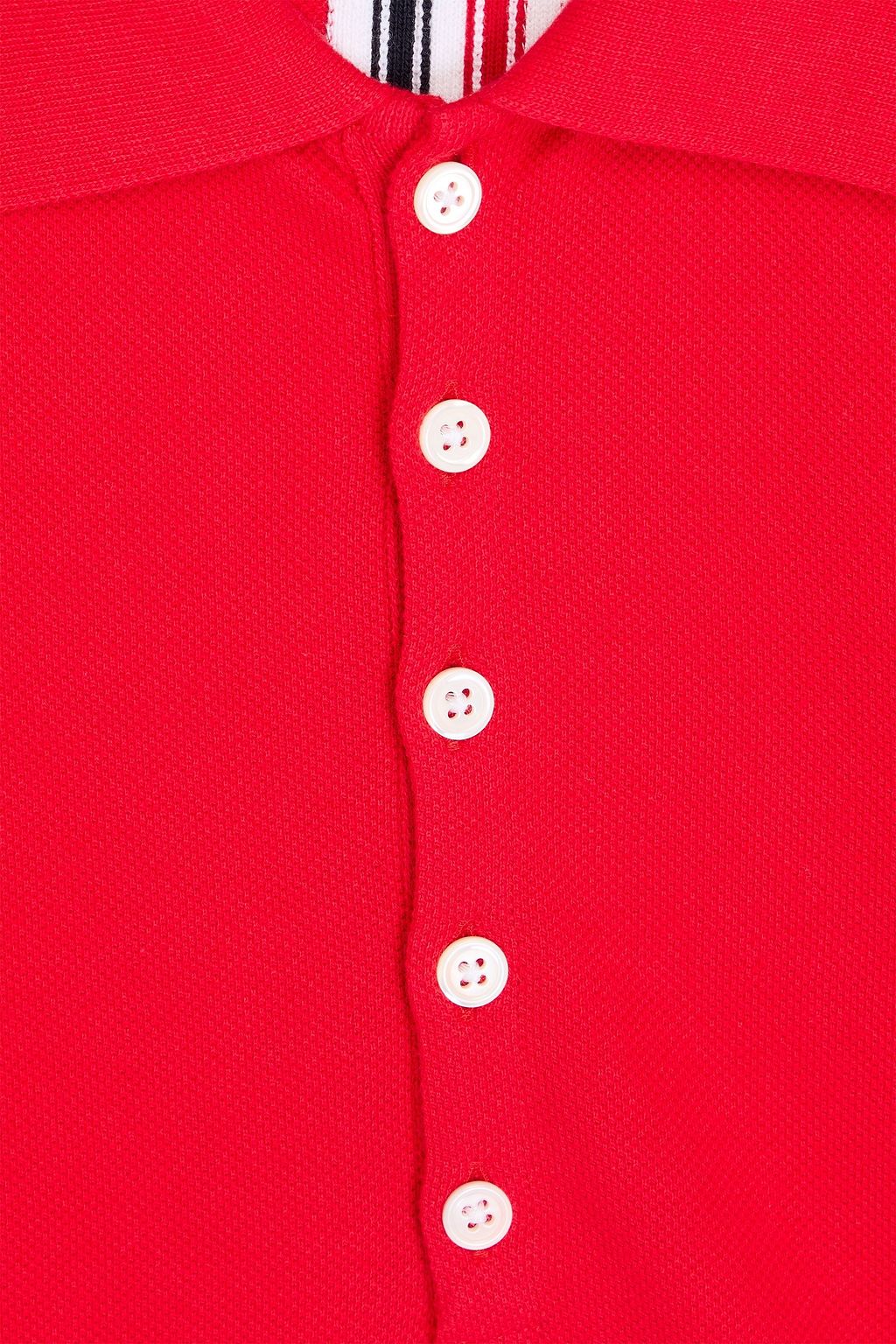 THOM BROWNE Cotton-piqué polo shirt